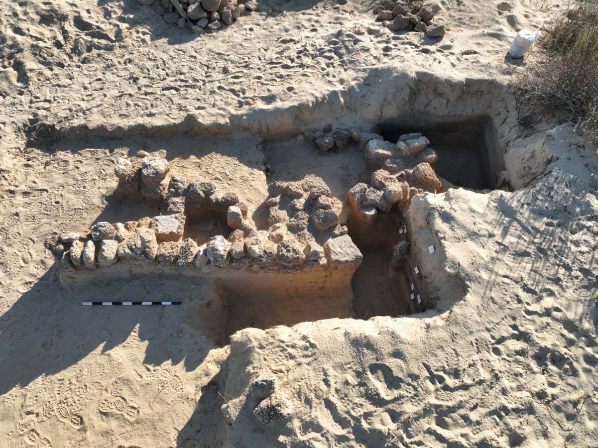 A deep plot in a desert in Caesarea, Israeal